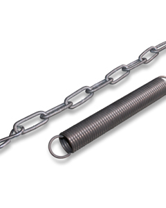 Tension spring with chain